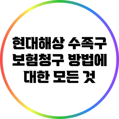 현대해상 수족구 보험청구 방법에 대한 모든 것