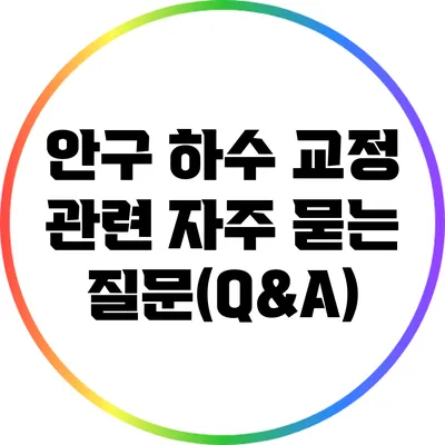 안구 하수 교정 관련 자주 묻는 질문(Q&A)