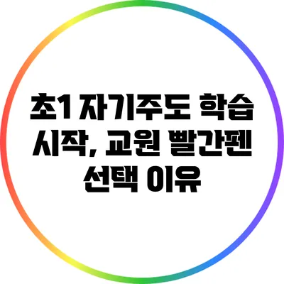 초1 자기주도 학습 시작, 교원 빨간펜 선택 이유