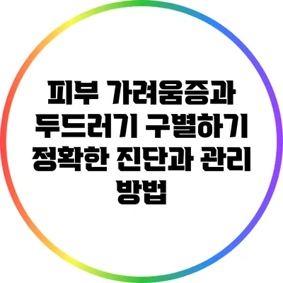 피부 가려움증과 두드러기 구별하기: 정확한 진단과 관리 방법