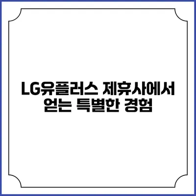LG유플러스 제휴사에서 얻는 특별한 경험