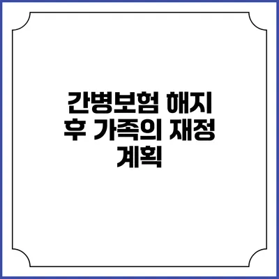 간병보험 해지 후 가족의 재정 계획