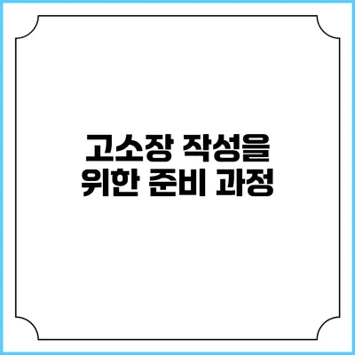 고소장 작성을 위한 준비 과정