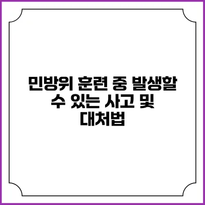 민방위 훈련 중 발생할 수 있는 사고 및 대처법