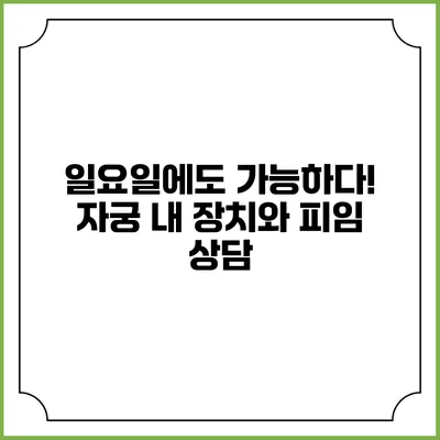 일요일에도 가능하다! 자궁 내 장치와 피임 상담