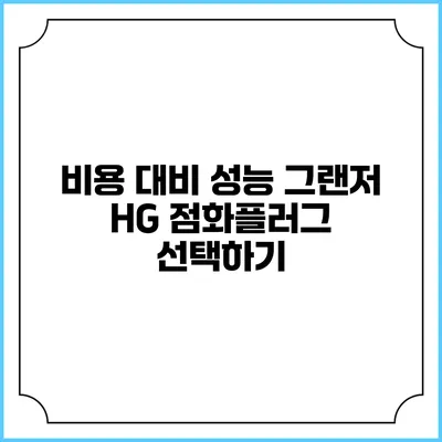 비용 대비 성능 그랜저 HG 점화플러그 선택하기